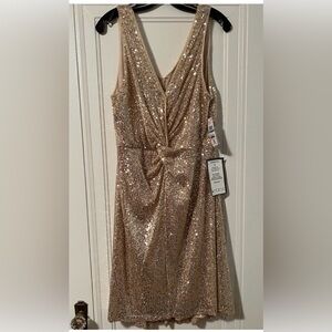 Champagne Gold sequins dress NWT. $45. Perfect for #taylorswift eras tour. SZ 16